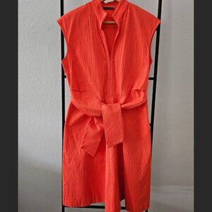 Josie Natori Sleeveless Belted Dress 🍑
